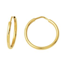 Bilezikçi 1.5 cm Çaplı 14 Ayar Halka Altın Küpe