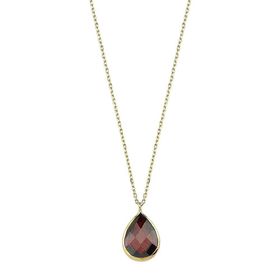 Bilezikhane 14 Ayar Altın Bordo Taşlı 1.10 Gram Kolye