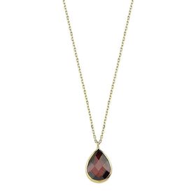 Bilezikhane 14 Ayar Altın Bordo Taşlı 1.10 Gram Kolye