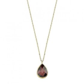 Bilezikhane 14 Ayar Altın Bordo Taşlı 1.10 Gram Kolye