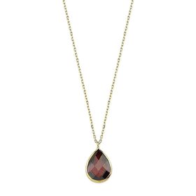 Bilezikhane 14 Ayar Altın Bordo Taşlı 1.10 Gram Kolye