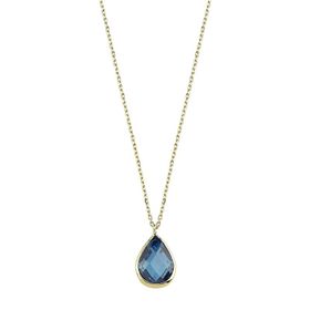 Bilezikhane 14 Ayar Altın Mavi Taşlı 1.10 Gram Kolye