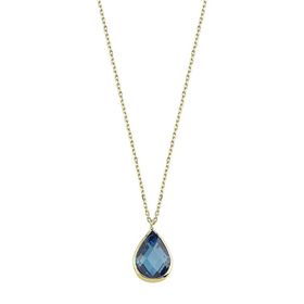 Bilezikhane 14 Ayar Altın Mavi Taşlı 1.10 Gram Kolye