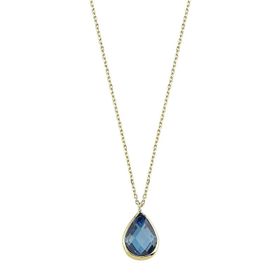 Bilezikhane 14 Ayar Altın Mavi Taşlı 1.10 Gram Kolye