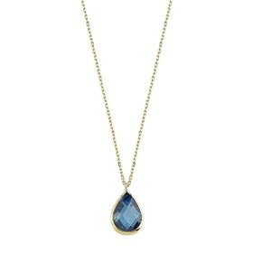 Bilezikhane 14 Ayar Altın Mavi Taşlı 1.10 Gram Kolye