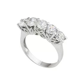 Bilezikhane 14 Ayar Beyaz Altın Swarovski Beştaş 3.90 Gram