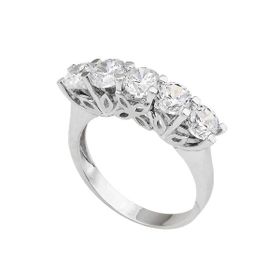 Bilezikhane 14 Ayar Beyaz Altın Swarovski Beştaş 3.90 Gram