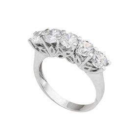 Bilezikhane 14 Ayar Beyaz Altın Swarovski Beştaş 3.90 Gram
