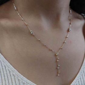Bilezikhane 14 Ayar Dorika Toplu Salkımlı Altın Kolye