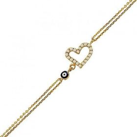 Bilezikhane 14BLK0020 2,06 gr 14 Ayar Altın Kalp Bileklik