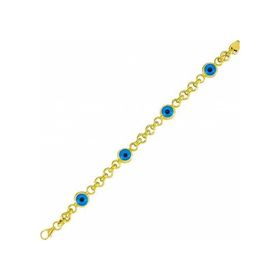 Bilezikhane 14BLK031500 Göz Boncuklu 14 Ayar 18.33 gr Altın Bileklik