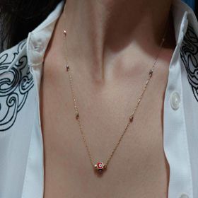 Bilezikhane 14KLY0604 Altın Dorikalı Mineli Kolye