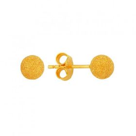 BİLEZİKHANE 22 Ayar Altın Top Küpe Kumlu 1.40 Gram 22KPE0045