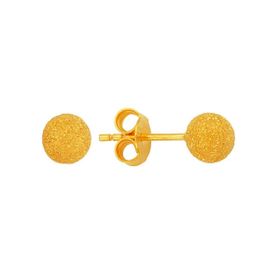 BİLEZİKHANE 22 Ayar Altın Top Küpe Kumlu 1.40 Gram 22KPE0045