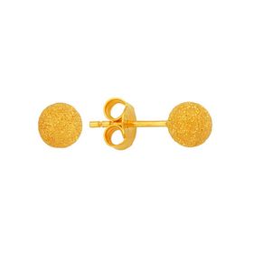 BİLEZİKHANE 22 Ayar Altın Top Küpe Kumlu 1.40 Gram 22KPE0045