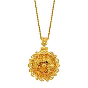 Bilezikhane 22 Ayar Beypazarı İşlemeli Büyük Altın Kolye