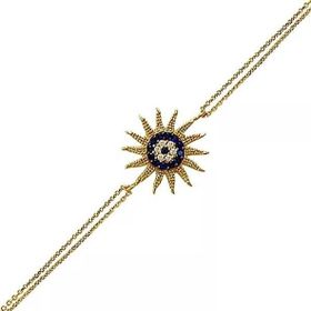 Bilezikhane Altılı Kuş Gözlü 14 Ayar Altın Bileklik