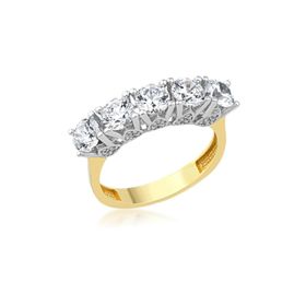 Bilezikhane Altın Beş taş 4.10 Gram 14 Ayar Yüzük