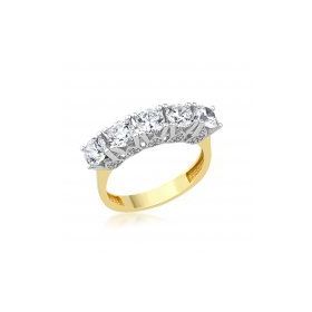 Bilezikhane Altın Beş taş 4.10 Gram 14 Ayar Yüzük