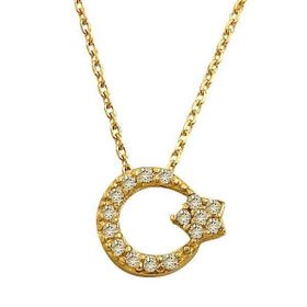 Bilezikhane Ay Yıldız 2.32 Gram 14 Ayar Altın Kolye