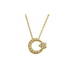 Bilezikhane Ay Yıldız 2.32 Gram 14 Ayar Altın Kolye