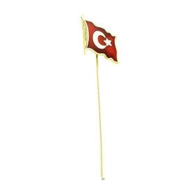 Bilezikhane Bayrak Mineli 14 Ayar Altın Rozet