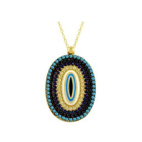 Bilezikhane Göz Oval 3.64 Gram 14 Ayar Altın Kolye