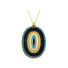 Bilezikhane Göz Oval 3.64 Gram 14 Ayar Altın Kolye