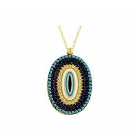 Bilezikhane Göz Oval 3.64 Gram 14 Ayar Altın Kolye