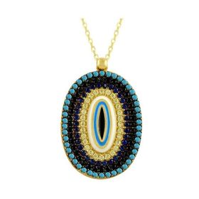 Bilezikhane Göz Oval 3.64 Gram 14 Ayar Altın Kolye