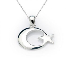 Bilezikhane Gümüş Ay Yıldız Bileklik