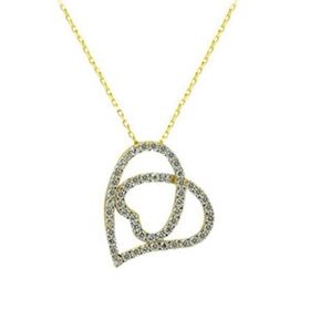 Bilezikhane İsim Kalpli 3.31 Gram 14 Ayar Altın Kolye