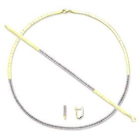 Bilezikhane Oval Düğün Takım 24,13 Gram 2 Sıra İki Renkli 14 Ayar Altın