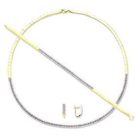 Bilezikhane Oval Düğün Takım 24,13 Gram 2 Sıra İki Renkli 14 Ayar Altın