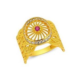 Bilezikhane Pembe Taşlı 14 Ayar Altın 4.65 Gram Yüzük