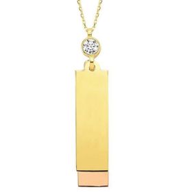 Bilezikhane Plaka 3.68 Gram 14 Ayar Altın Kolye