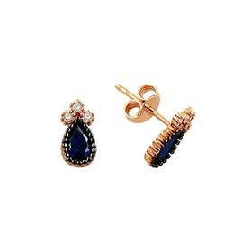 Bilezikhane Safir Damla 1.50 Gram 14 Ayar Altın Küpe