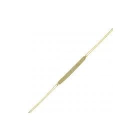 Bilezikhane Sıra Taşlı Beyaz 2.29 Gram 14 Ayar Altın Bileklik
