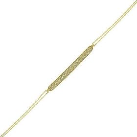 Bilezikhane Sıra Taşlı Beyaz 2.29 Gram 14 Ayar Altın Bileklik