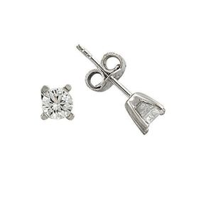 Bilezikhane Tektaş Beyaz 1.22 Gram 14 Ayar Altın Küpe