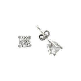Bilezikhane Tektaş Beyaz 1.25 Gram 14 Ayar Altın Küpe