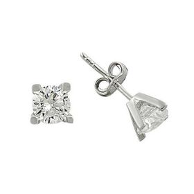 Bilezikhane Tektaş Beyaz 1.49 Gram 14 Ayar Altın Küpe