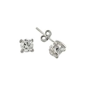 Bilezikhane Tektaş Beyaz 1.88 Gram 14 Ayar Altın Küpe