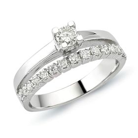 Bilezikhane Tektaş Pırlanta 0.48 CT G-SI 5.40 Gram 18 Ayar Altın Yüzük