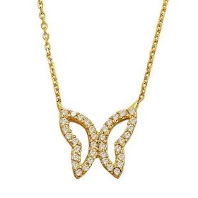 Bilezikhane Yeşil Kelebek Sonsuzluk 2.88 Gram 14 Ayar Altın Kolye