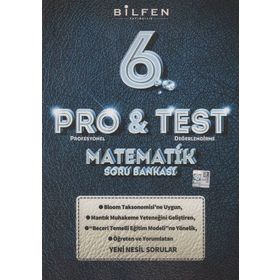 Bilfen 6.Sınıf Pro&Test Matematik Yeni Nesil Soru Bankası