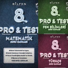 Bilfen Yayıncılık 8. Sınıf Matematik Fen Türkçe Pro Test Soru Bankası Seti