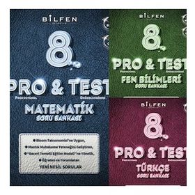 Bilfen Yayıncılık 8. Sınıf Matematik Fen Türkçe Pro Test Soru Bankası Seti