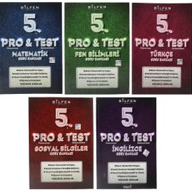 Bilfen Yayınları 5. Sınıf Pro&Test Soru Bankası Seti 5 Kitap