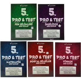 Bilfen Yayınları 5. Sınıf Pro&Test Soru Bankası Seti 5 Kitap